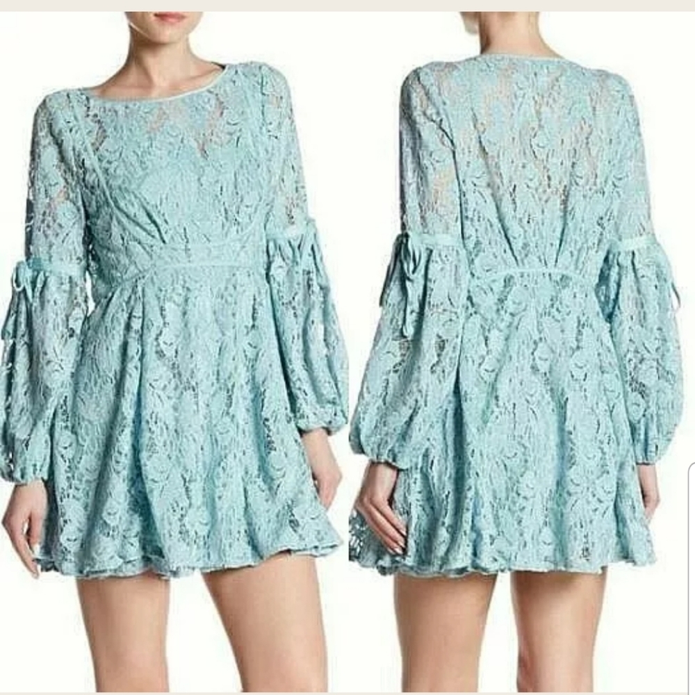Free people lace sea foam dress - Picture 3 of 4